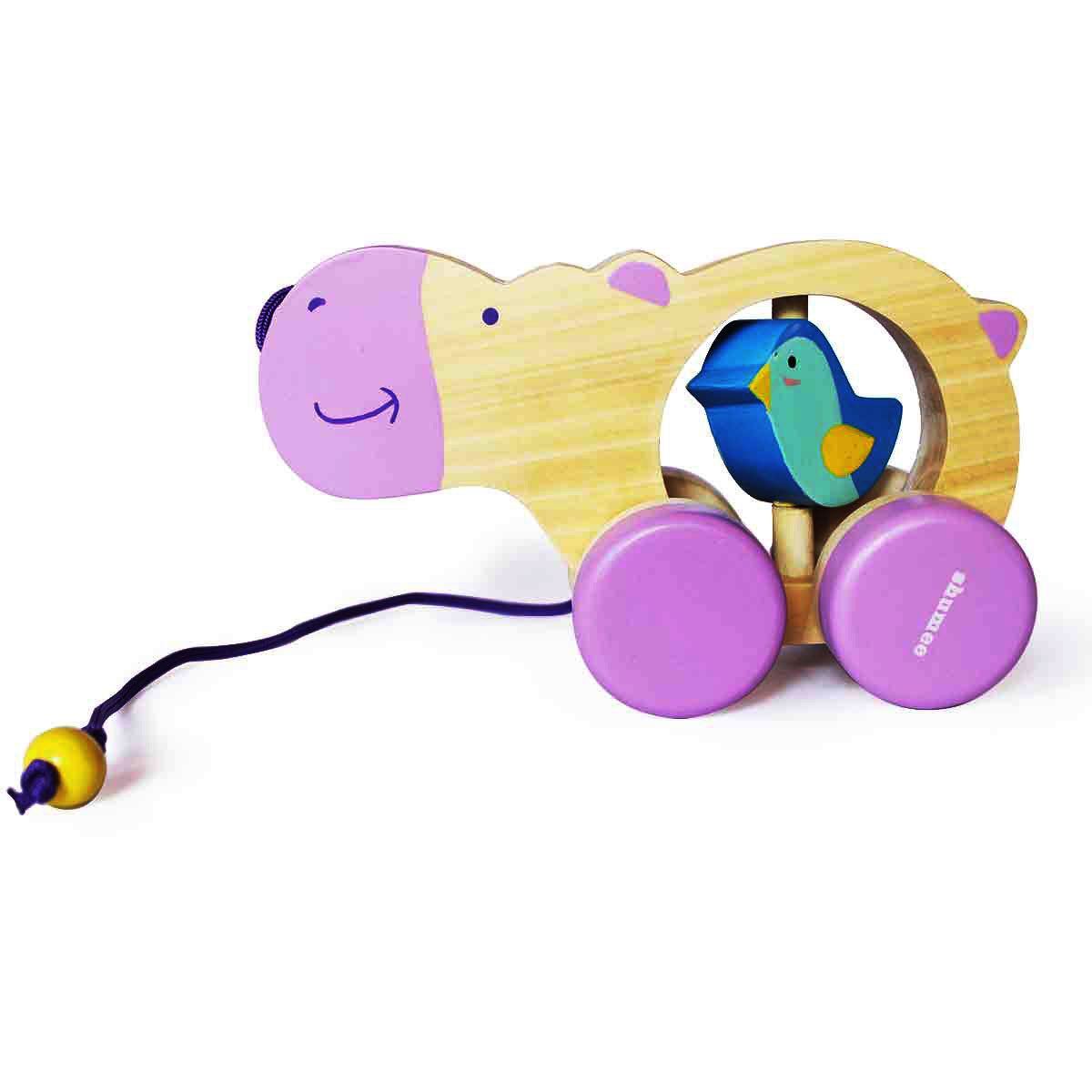 Wooden push store along toy