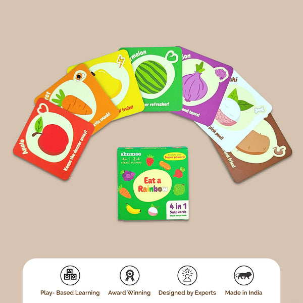 Snap-Cards & Trivia Game Set (4 Years+) I Eat A Rainbow I Pack of 5