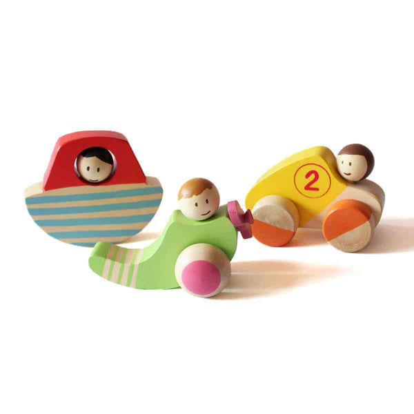 Wooden Vehicles- Set of 3  - 2 Years+