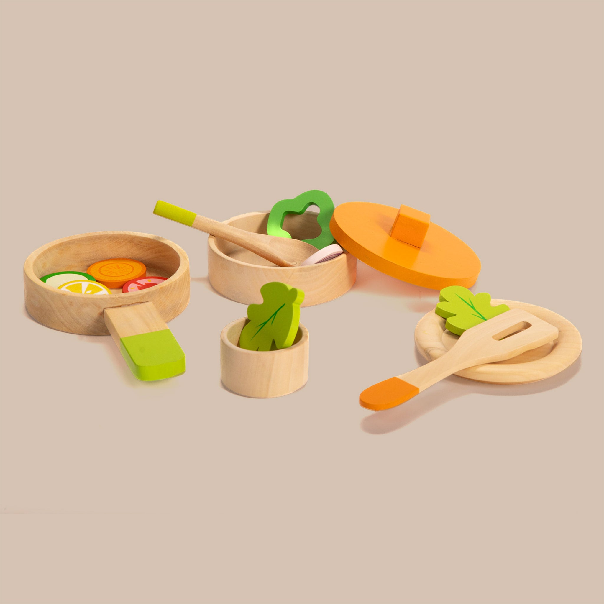 Lil Chef s Wooden Cooking Set Wooden Kitchen Toys For Kids Shumee