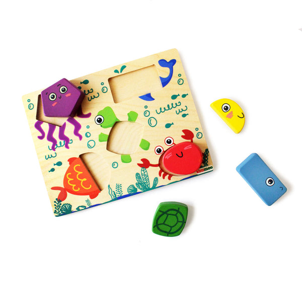 Wooden Under The Sea Shape Puzzle Set (2 Years+)