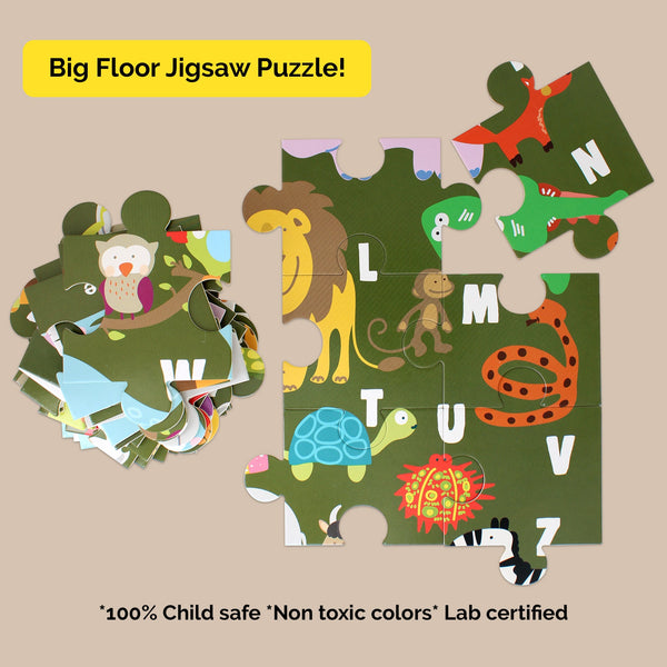 Animal Alphabet Floor Puzzle I 30 Large Pieces I Pack of 5 - (3 Years+)