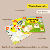 Themed Colouring Books Combo - Set Of 3 (3-6 Years)