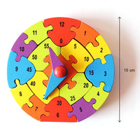 Wooden Clock 3D Jigsaw Puzzle Set - 17 Pieces (3 Years+)