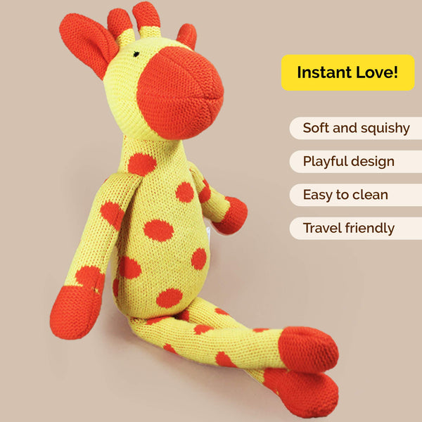 Soft Plush Knitted Giraffe Cuddly Buddy Toy (1 Years+)