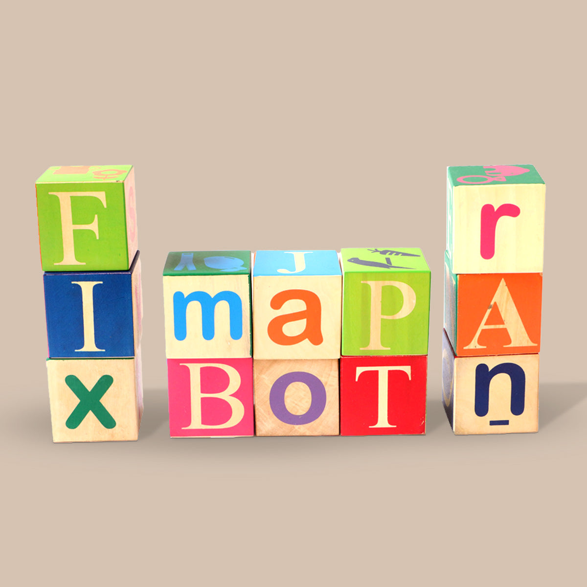 Wooden Building Blocks Wooden Alphabet Building Blocks Shumee