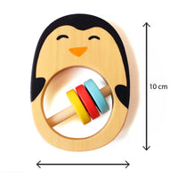 Wooden Penguin Rattle Toy for Babies (0 Months+)