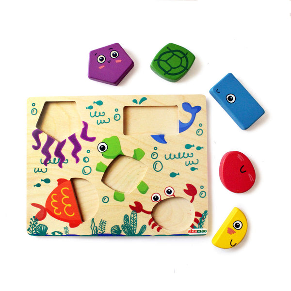 Wooden Under The Sea Shape Puzzle Set (2 Years+)