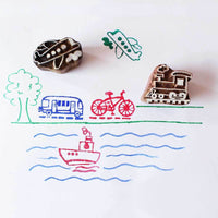 Modes of Transport Wooden Stamps Set  - 3 Years+