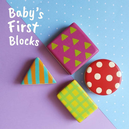 Wooden Montessori Baby Blocks - Set of 4 (1 Years+)