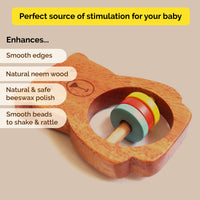 Bozo the Bear Wooden Rattle Toy for Babies (0 Months +)