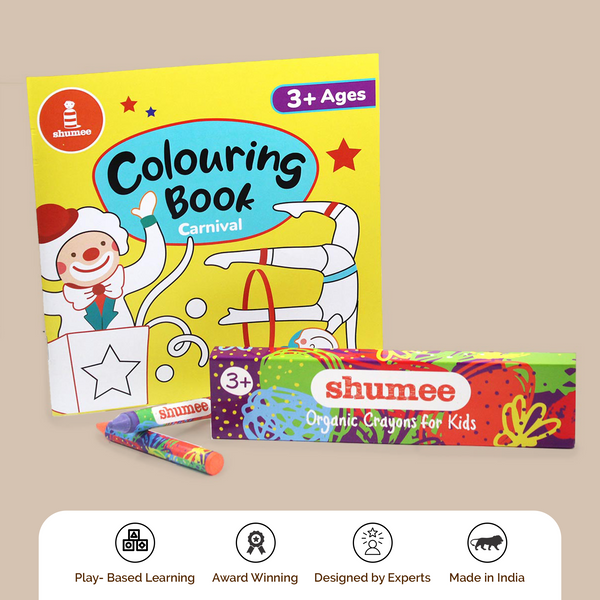 Carnival Fun Coloring Book and Organic Crayon Kit (3 Years+)