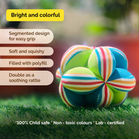 Soft Plush Clutch Ball For Babies With Rattle (0 Month+)