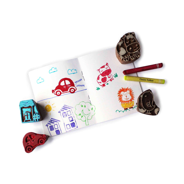 Modes of Transport Wooden Stamps Set  - 3 Years+