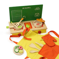 Kids wooden cooking set