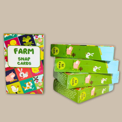 Snap Card Game (3 Years+) I Farm Theme I Pack of 5