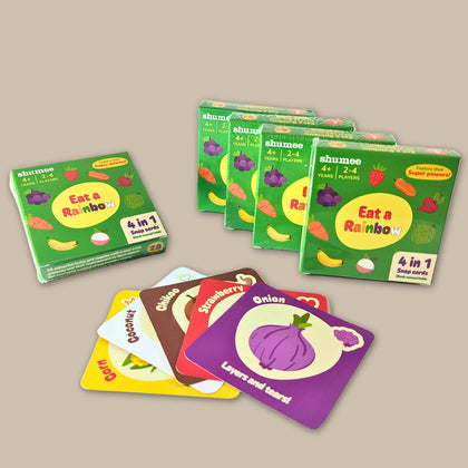 Snap-Cards & Trivia Game Set (4 Years+) I Eat A Rainbow I Pack of 5