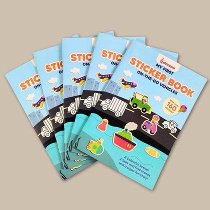 Vehicle Themed Sticker Book - Pack Of 5 (3+ Years)