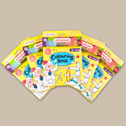 Colouring Book & Organic Crayon Kit (3 Years+) | Carnival Theme | Pack of 5