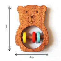 Bozo the Bear Wooden Rattle Toy for Babies (0 Months +)