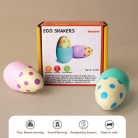 Dino Wooden Egg Shakers  - 0 Months+