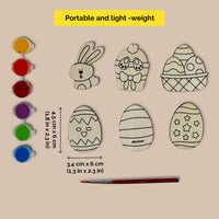 Easter Themed Magnetic Art Kit - 6 Wooden Magnets (6+ Years)