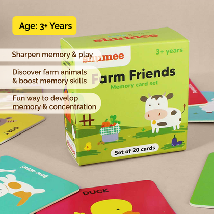 Farmyard Friends Memory Card Game set (3 Years+)