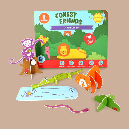 DIY Forest Friends 3D Activity Box  - 5 Years+