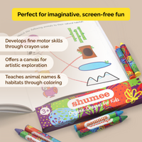 Forest Friends Colouring Book and Organic Crayon Kit  (3 Years+)