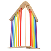 Sturdy Wooden Foldable Rainbow Pikler Triangle For Babies & Toddlers (6+ Months) - Montessori Toy