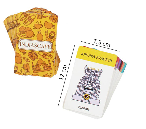 Indiascape - Indian States Card Game with 150 Cards (5+ years)