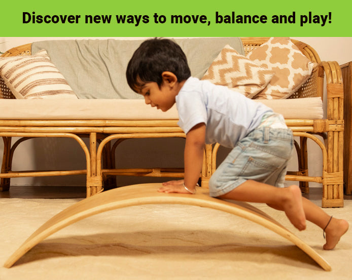 Rocker Waldorf Balance Board for Kids Shop Wooden Balance Board Online Shumee