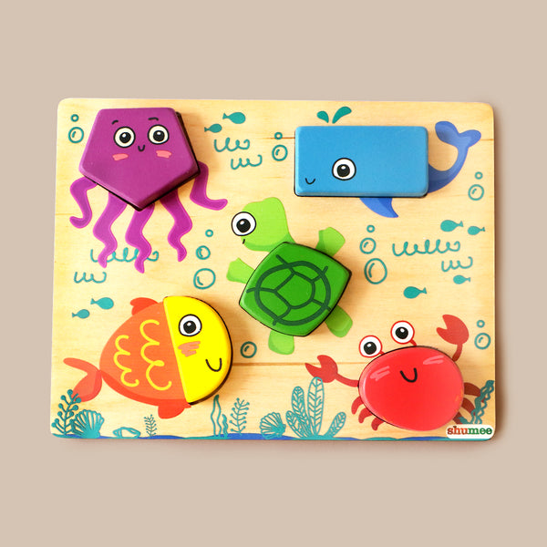 Wooden Under The Sea Shape Puzzle Set (2 Years+)