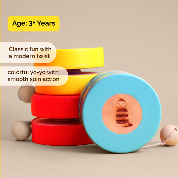 Colourful Wooden Yo-Yo Toy (3+ Years)