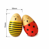 Wooden Egg Shakers- Ladybug and Bee  - 0 Months+