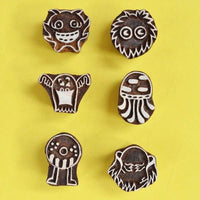 Monster Fun Wooden Stamps Set - 3 Years+