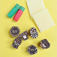 Monster Fun Wooden Stamps Set - 3 Years+