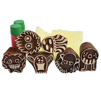 Monster Fun Wooden Stamps Set - 3 Years+