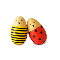 Wooden Egg Shakers- Ladybug and Bee  - 0 Months+