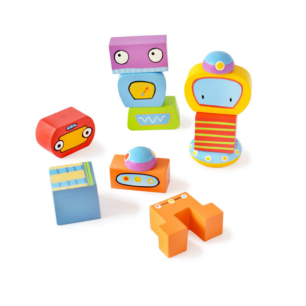 Wooden Magnetic Robo Blocks -12 Shapes (3 Years+)