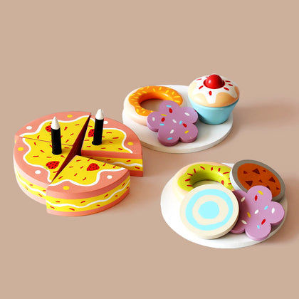 Wooden Pretend Play Dessert Set - Cake, Donuts, Cookies, Cupcake (3 Years+)