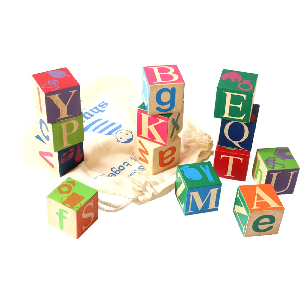 Alphabet Building Blocks for 2-6 years old