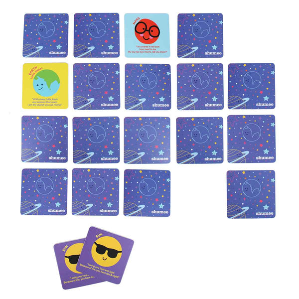 Solar System Memory Card Game set With 20 Cards (3+ Years)